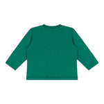 MOSCHINO shirt girocollo tinta unita con stampa in contrasto Verde per Neonato MUO00S VERDE MOSCHINO 
