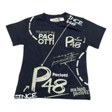 Cesare Paciotti T-Shirt Gitocollo Tinta Unita con Stampa per Neonato TSP0139N BLU CESARE PACIOTTI 