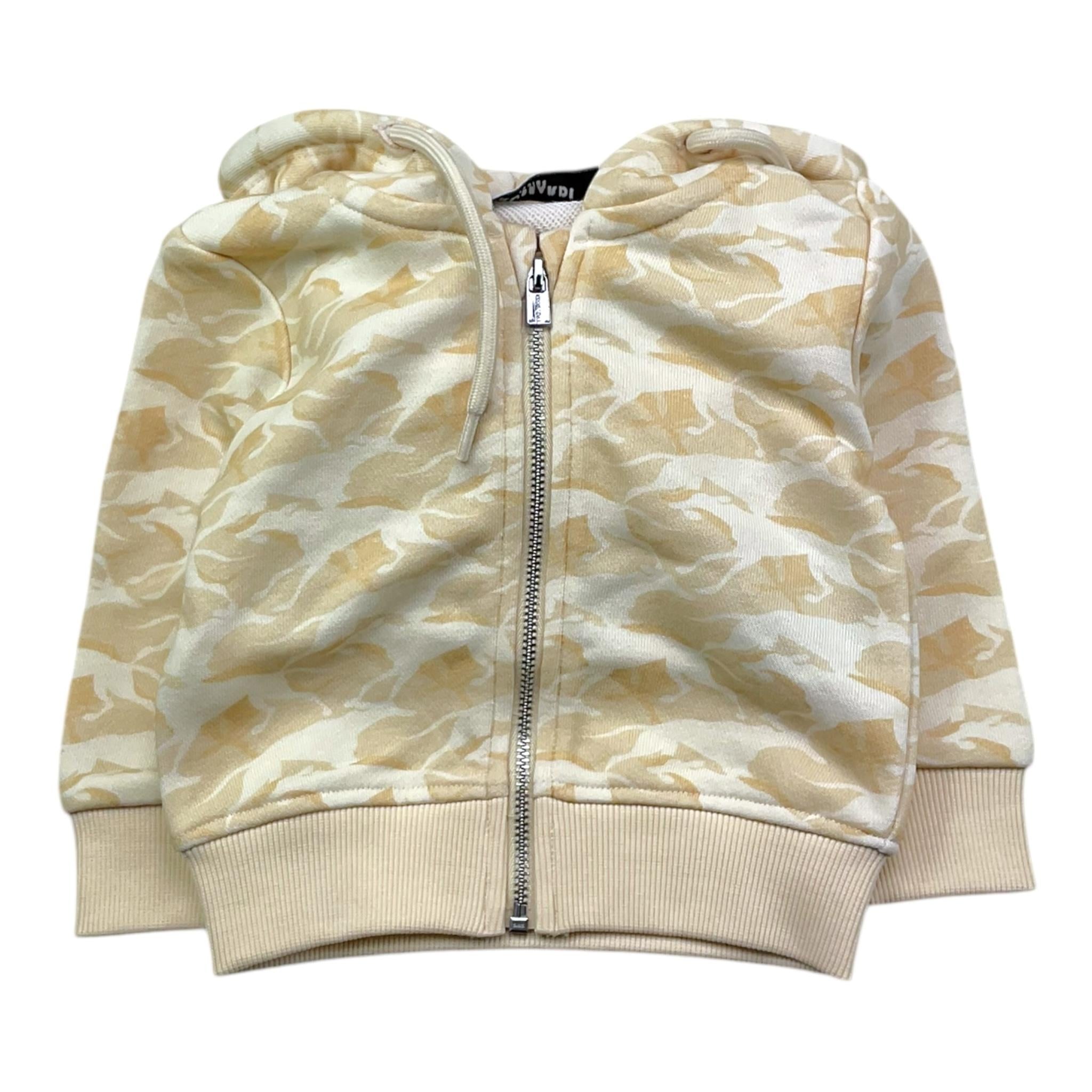 TRUSSARDI felpa tinta unita con zip e cappuccio  Panna per Neonato TIA25148FE PANNA TRUSSARDI 