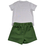 John Richmond Completo 2 Pezzi T-Shirt-Bermuda per Neonato RIP26022CJ GRIGIO/VERDE JOHN RICHMOND 