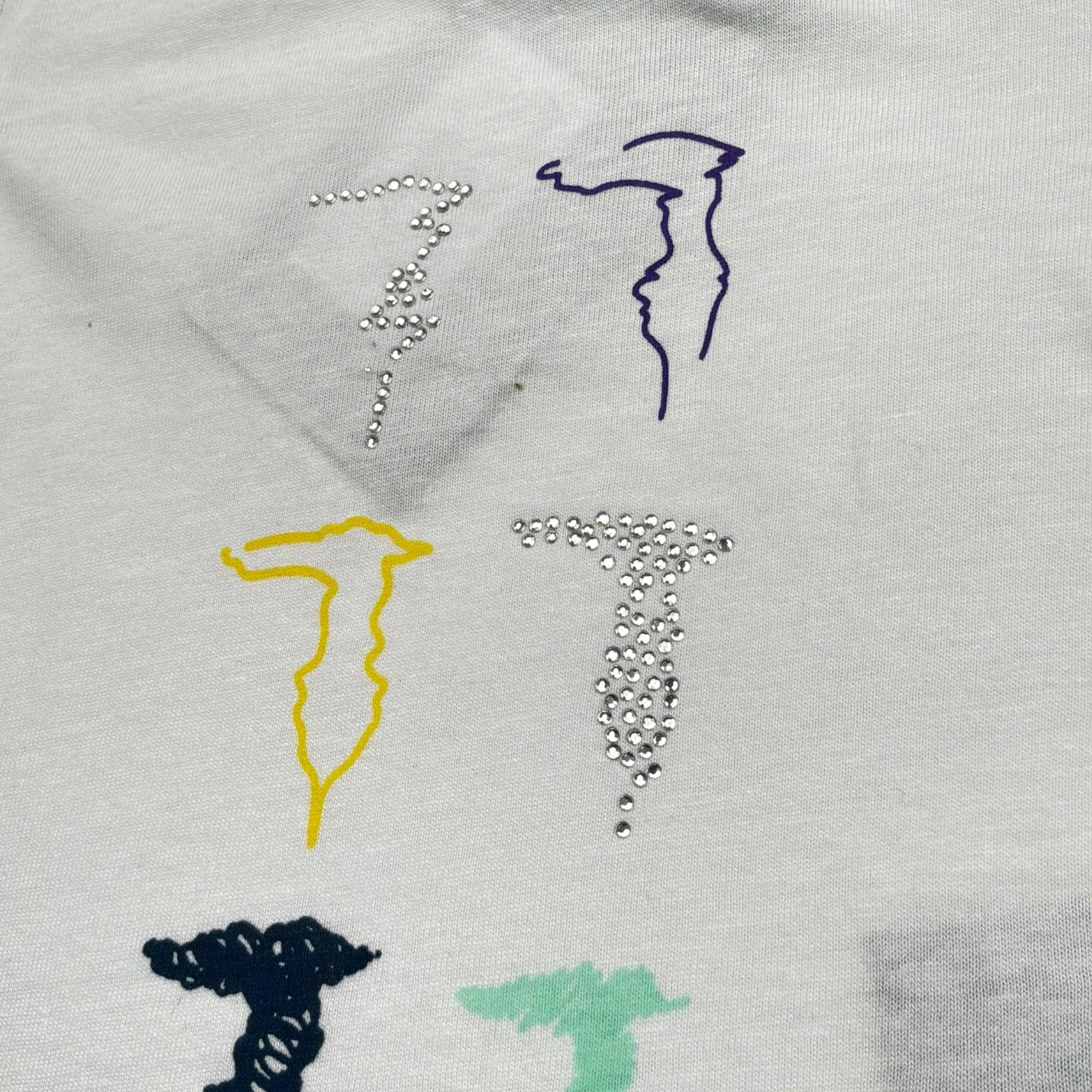 Trussardi T-Shirt Girocollo Tinta Unita con Stampa per Neonata TIP21107 BIANCO TRUSSARDI 