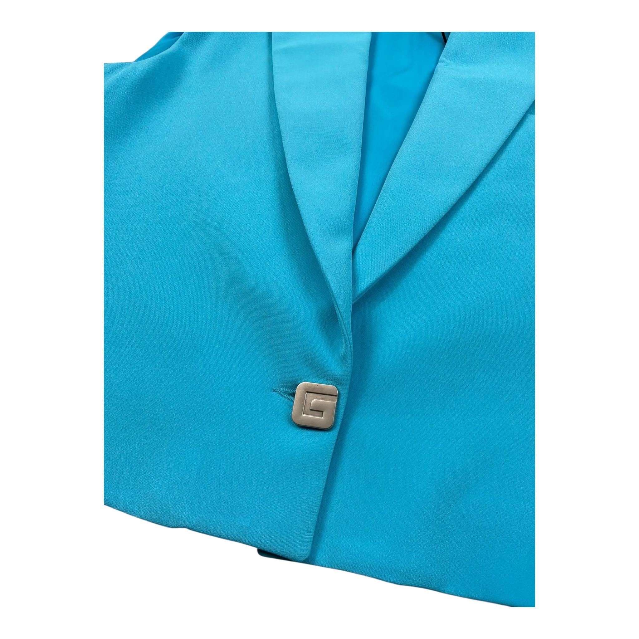 Gaelle Gilet Tinta Unita con Bottone per Bambina 2746JY00350 AZZURRO GAELLE 