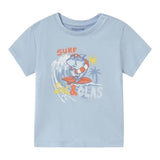 Mayoral T-Shirt Girocollo Tinta Unita con Stampa per Neonato 1065X AZZURRO MAYORAL 