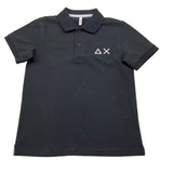 Sun68 Polo Mezza Manica Tinta Unita con Stampa per Bambino CPA35313 NERO SUN68 