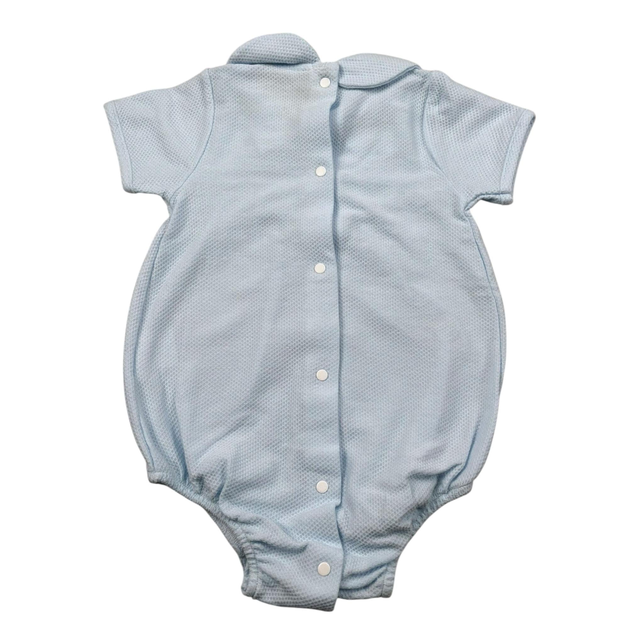 Babidu Pagliaccetto Mezza Manica Tinta Unita per Neonato 31330 AZZURRO BABIDU 