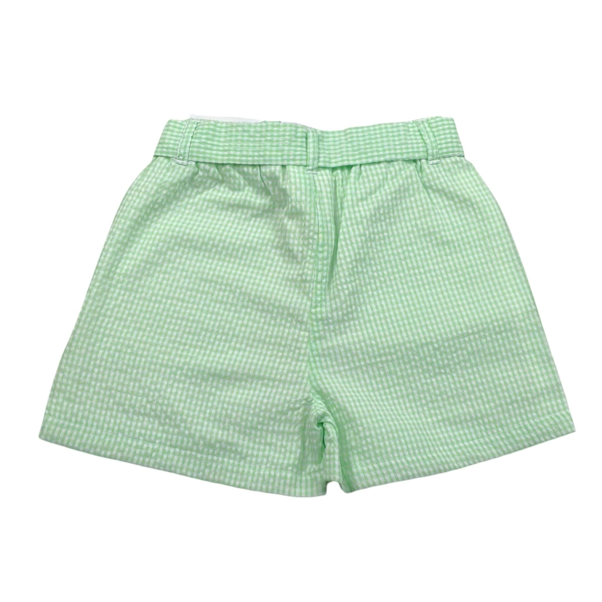 I Do Short Tinta Unita con Microfantasia per Bambina 4B530 VERDE I DO 