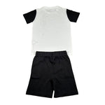 Bikkembergs Completo 2 Pezzi T-Shirt-Bermuda per Bambino BK3227X BIANCO/NERO BiKKEMBERGS 