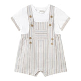 Mayoral Completo 2 Pezzi T-Shirt-Salopette Bicolore per Neonato 1621 BIANCO/BEIGE MAYORAL 