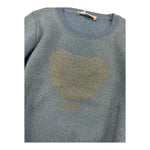 LIU JO maglia girocollo tinta unita lurex Blu per Bambina KF4075 BLU LIU JO 