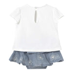 Mayoral Completo 2 Pezzi T-Shirt-Gonna con Coulotte Bicolore per Neonata IG0IG02906XPANNAX BIANCO/AZZURRO MAYORAL 