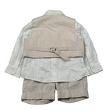 Les Gamins Completo 3 Pezzi Gilet-Camicia-Bermuda per Neonato LGM40291 BEIGE LES GAMINS 