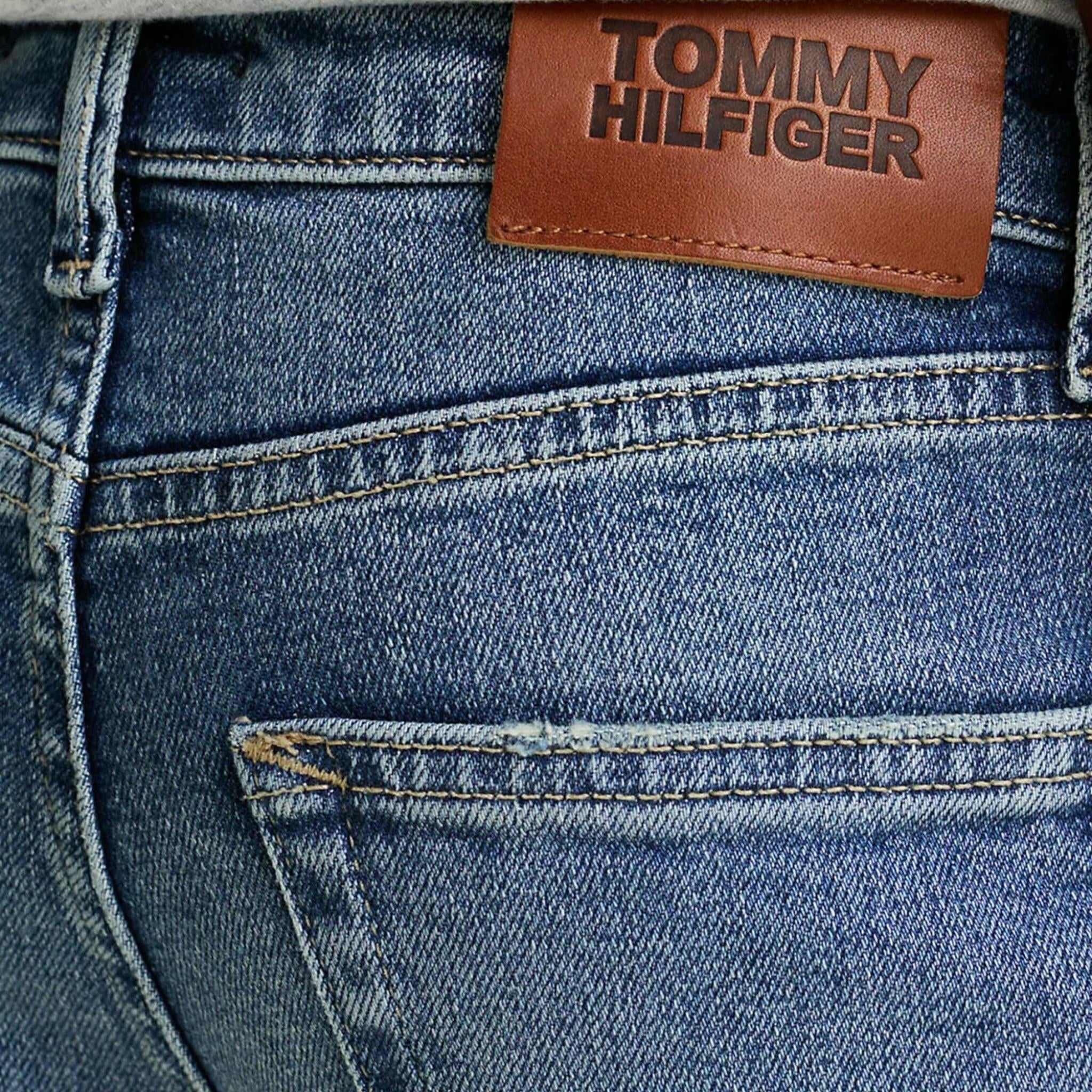 Tommy Hilfiger Jeans Tinta Unita con Girovita Regolabile per Bambino KB0KB09326 BLU TOMMY HILFIGER 