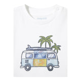 Mayoral T-Shirt Girocollo Tinta Unita con Stampa per Neonato 1063 BIANCO MAYORAL 