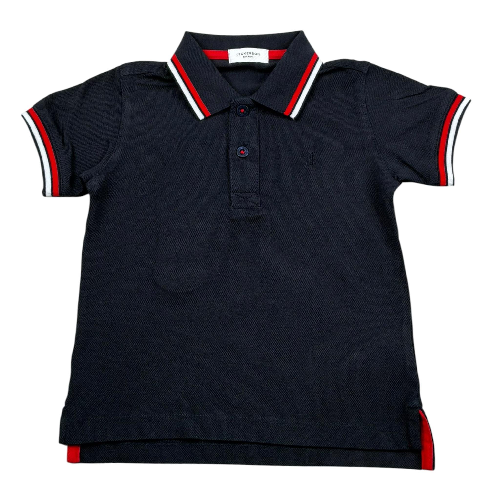 Jeckerson Polo Mezza Manica Tinta Unita per Neonato JB4022N BLU JECKERSON 