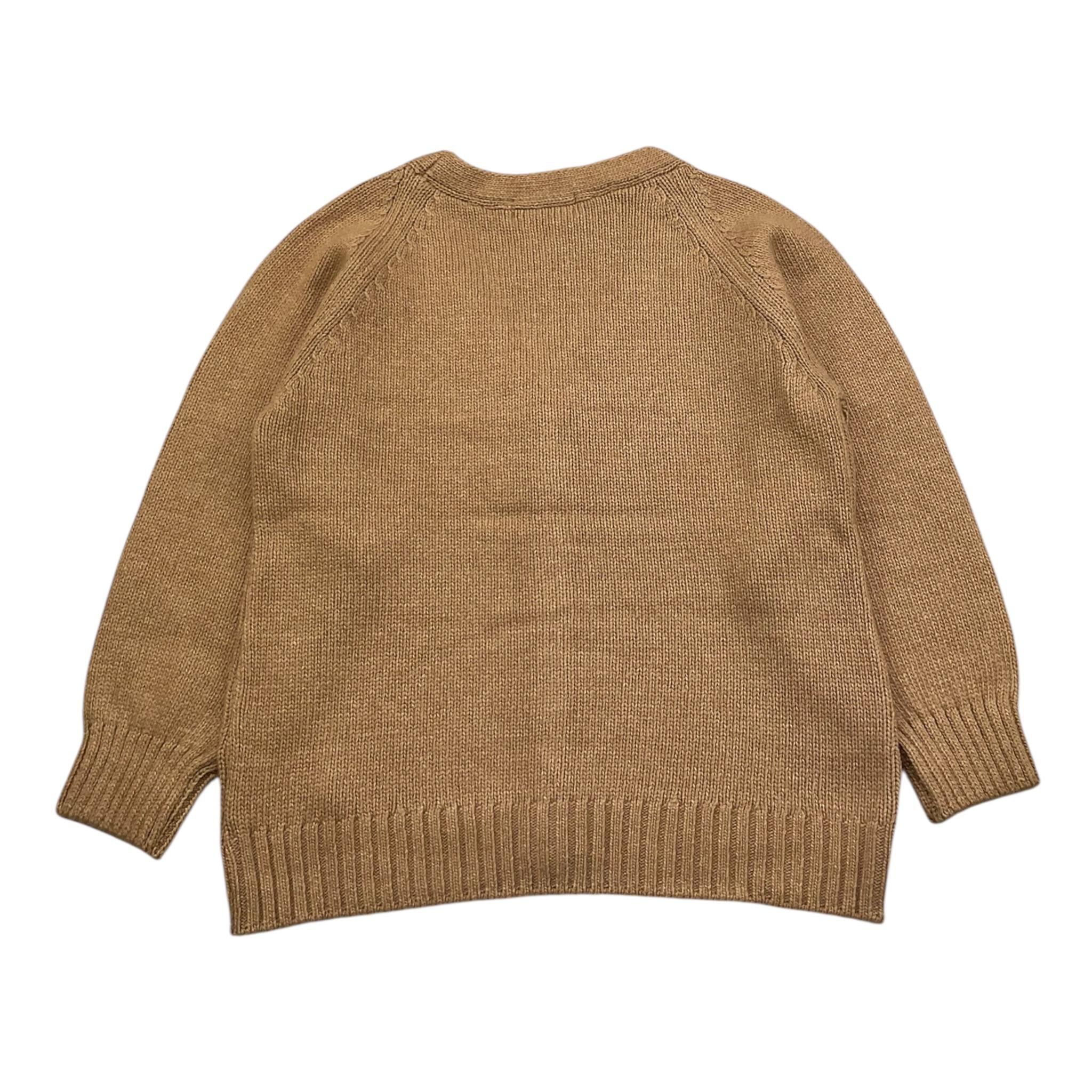 MALVI & CO cardigan tinta unita scollo a v Beige per Bambina F23M001GFLL BEIGE MALVI & CO 