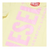 Diesel T-Shirt Girocollo Tinta Unita con Giallo per Neonata K00347 GIALLO DIESEL 