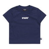 K-Way T-Shirt Girocollo Tinta Unita con Logo per Neonato K11613WXX BLU K-WAY 