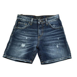 Patriot Bermuda In Denim Tinta Unita con Strappi per Bambino PJ5S2SPCK42 BLU PATRIOT 
