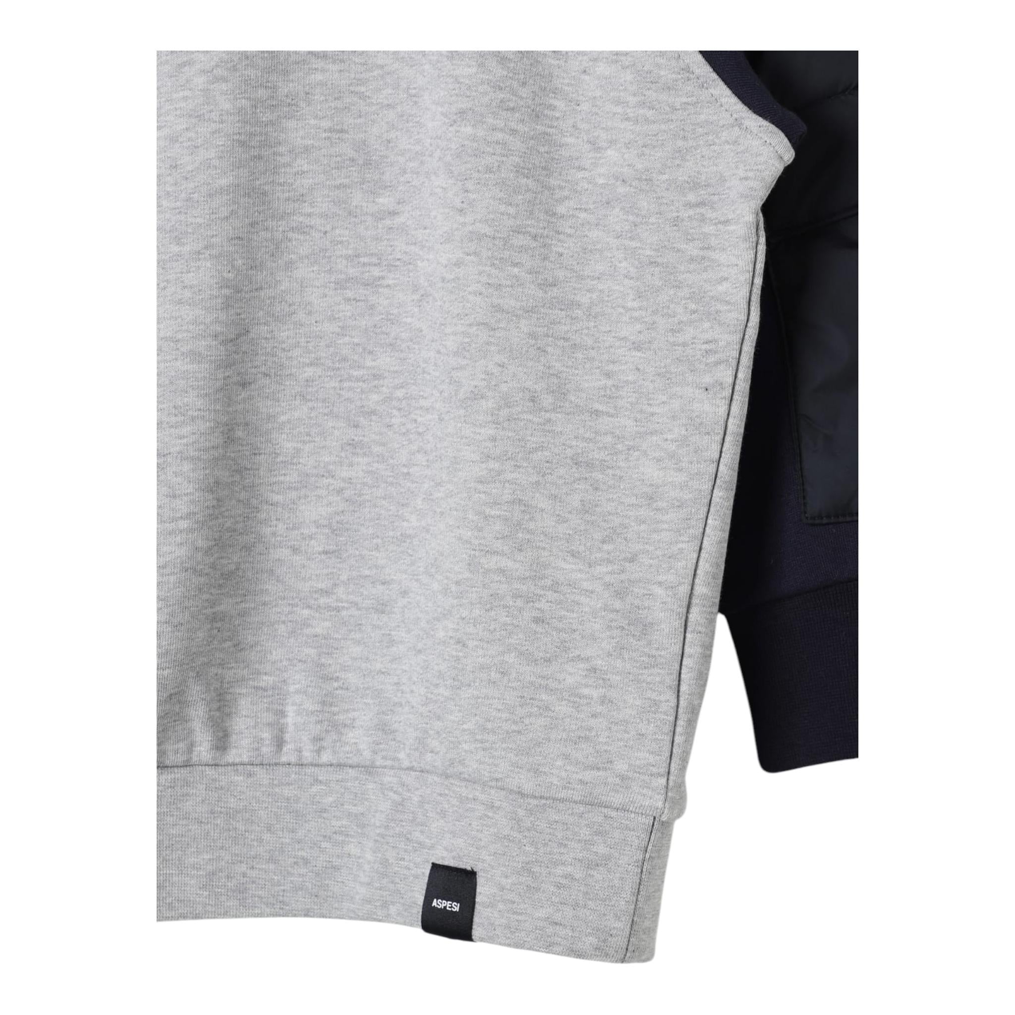 ASPESI felpa bicolore con maniche in contrasto Grigio/blu per Bambino F24039MFM0123 GRIGIO/BLU ASPESI 