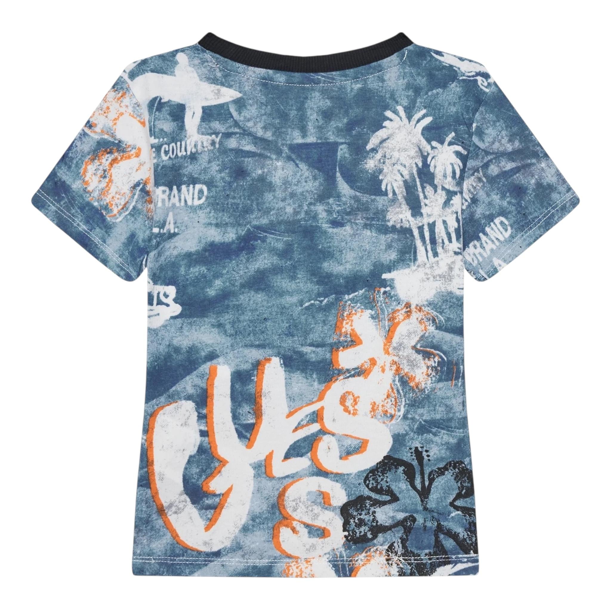 Guess Completo Tinta Unita 2 Pezzi T-Shirts-Bermuda per Neonato I5GG11K8HM4 AZZURRO GUESS 