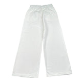 Please Pantalone Tinta Unita Modello A Palazzo per Bambina PE30171G73 BIANCO PLEASE 