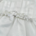 Barcellino Abito Cerimonia Tinta Unita con Applicazioni per Neonata 92611 BIANCO BARCELLINO 