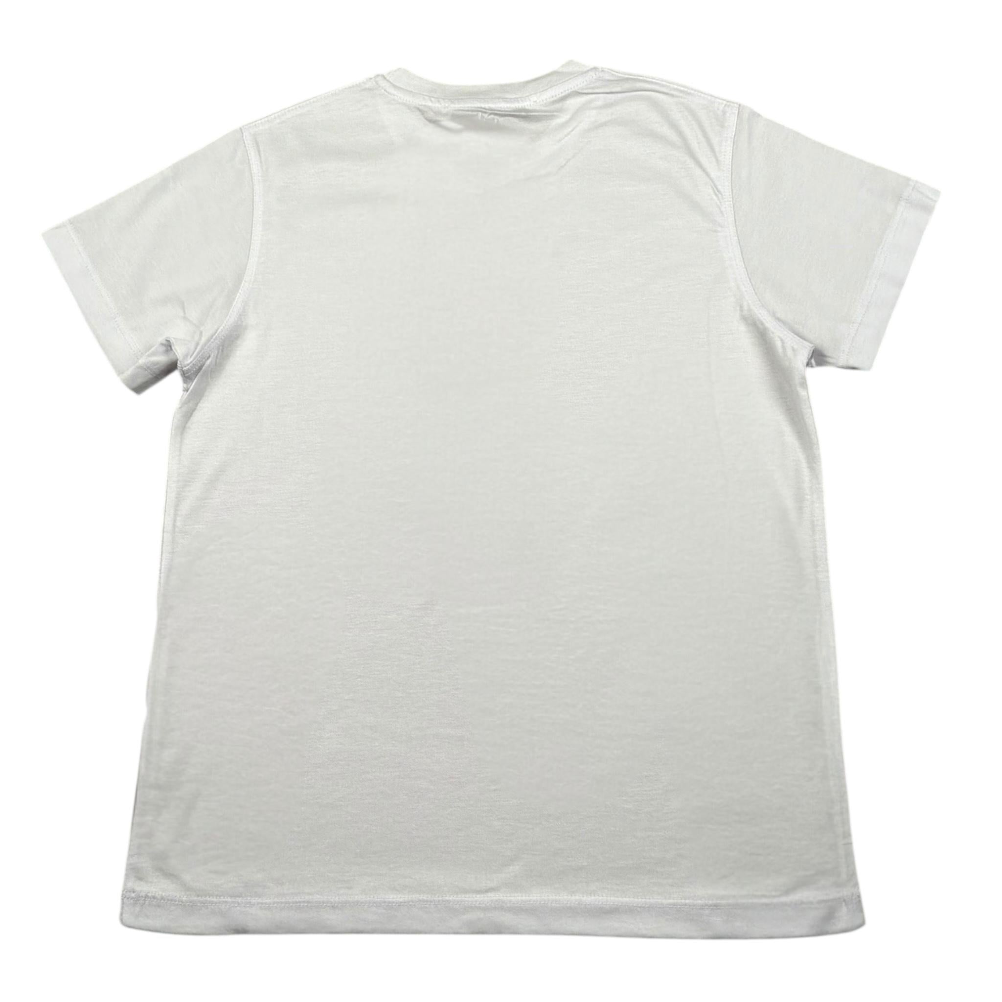 I'M Brian T-Shirt Girocollo Tinta Unita con Logo per Bambino TS3345J BIANCO I'M BRIAN 