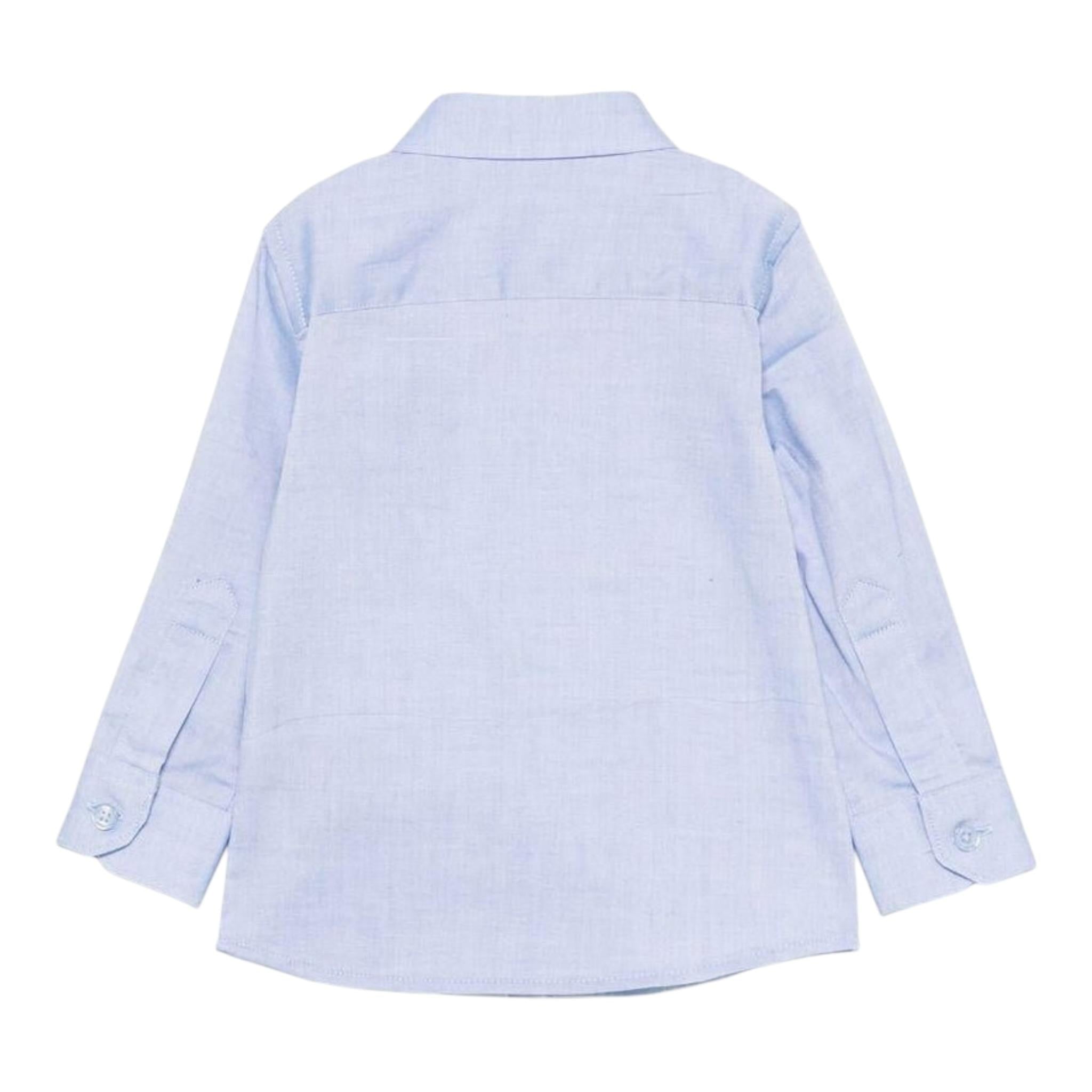 Trussardi Camicia Manica Lunga Tinta Unita per Neonato TIP25047CAX AZZURRO TRUSSARDI 