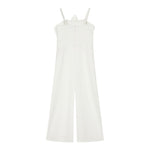 Fun & Fun Tuta Intera A Bretelle Tinta Unita con Tulle per Bambina FNCJJP00985X PANNA FUN & FUN 