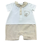 Le Bebe Pagliaccetto Mezza Manica Bicolore per Neonato LBB5280 BIANCO/BEIGE LE BEBE 