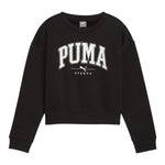PUMA felpa tinta unita con cappuccio e stampa logo Nero per Bambino 682774 NERO PUMA 