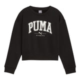 PUMA felpa tinta unita con cappuccio e stampa logo Nero per Bambino 682774 NERO PUMA 