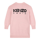 KENZO abito tinta unita in maglia con stampa Rosa per Bambina K60684 ROSA KENZO 