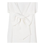 Twinset Abito Mezza Manica Tinta Unita con Fiocco per Bambina 251GJ2QN9X BIANCO TWINSET 