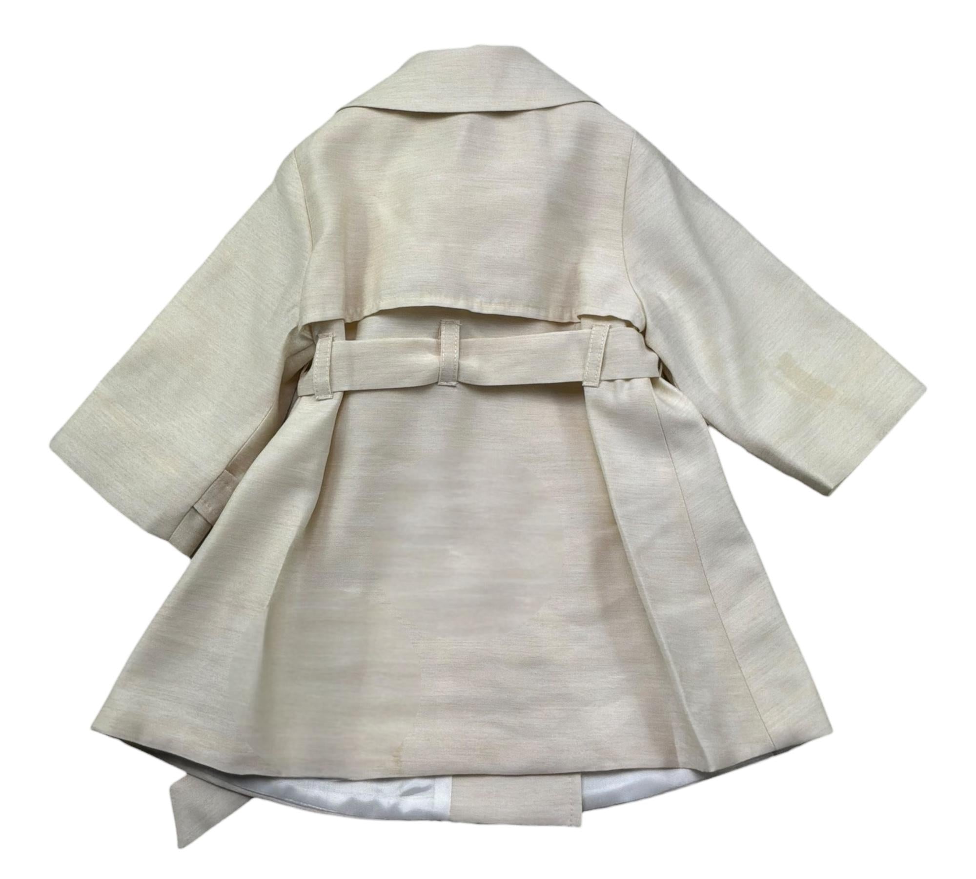 Le Bebe Cappotto Tinta Unita Doppiopetto per Neonata LBG6329 BEIGE LE BEBE 