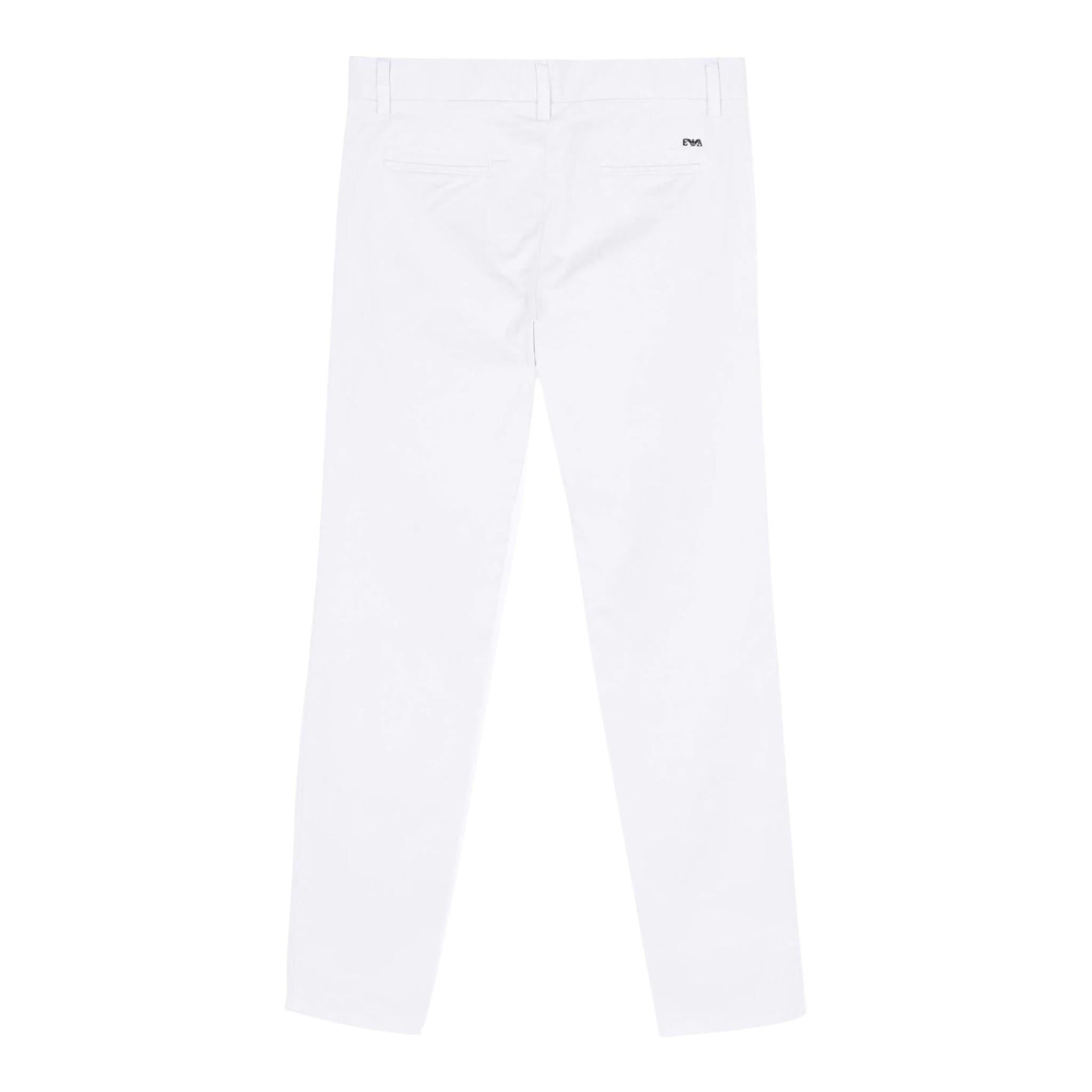 Emporio Armani Pantalone Tinta Unita con Tasche Americane per Bambino 8N4P60XX BIANCO EMPORIO ARMANI 