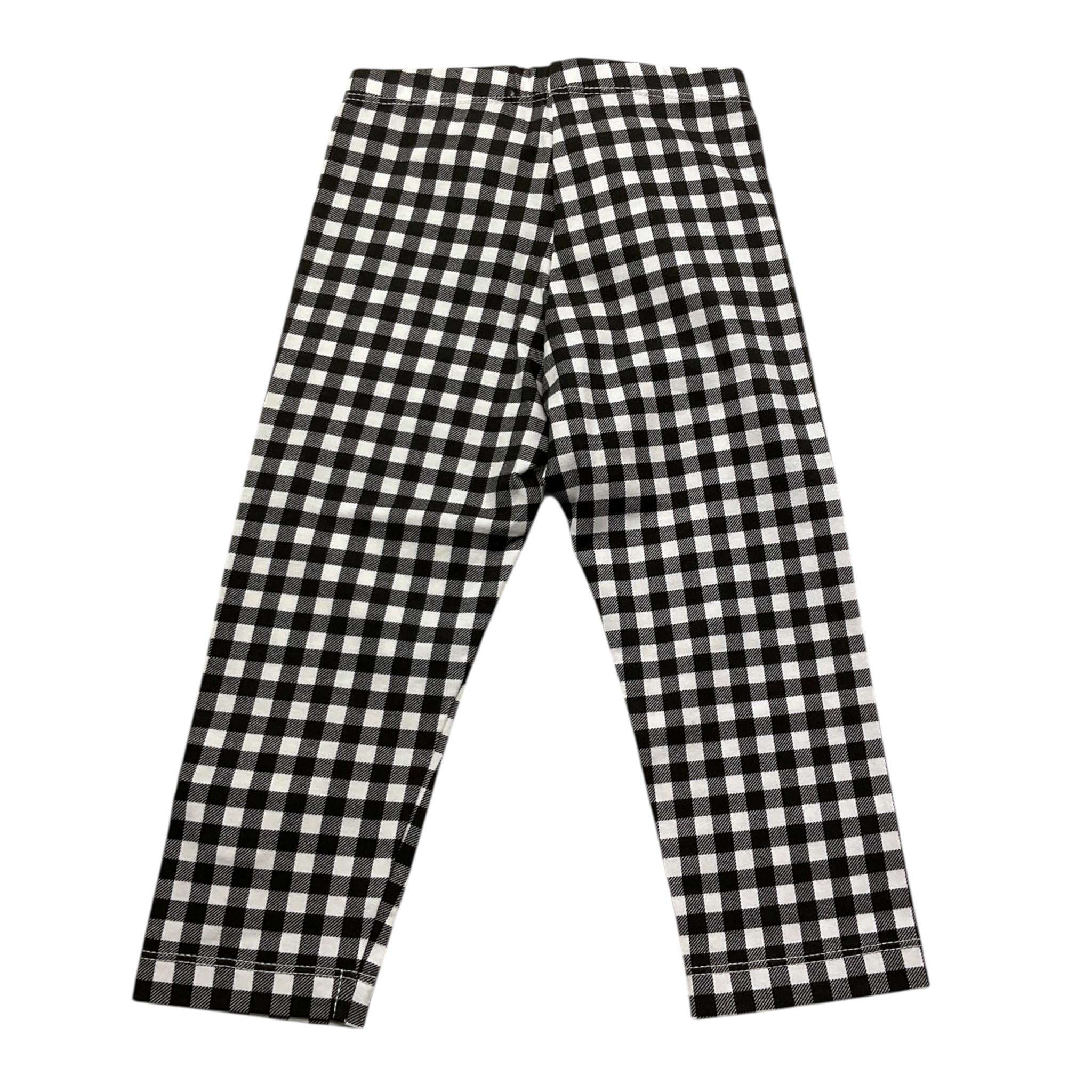 Monnalisa Leggins Fantasia Quadri per Bambina 119411 NERO MONNALISA 