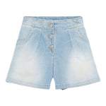 Etro Short Tinta Unita In Denim per Bambina GW6A49 AZZURRO ETRO 
