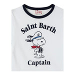 Saint Barth T-Shirt Girocollo Tinta Unita Stampa Snoopie per Bambino DENA001 BIANCO SAINT BARTH 