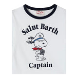 Saint Barth T-Shirt Girocollo Tinta Unita Stampa Snoopie per Bambino DENA001 BIANCO SAINT BARTH 