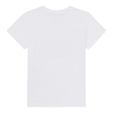 Moschino T-Shirt Girocollo Tinta Unita con Stampa per Bambina HAM06U BIANCO MOSCHINO 