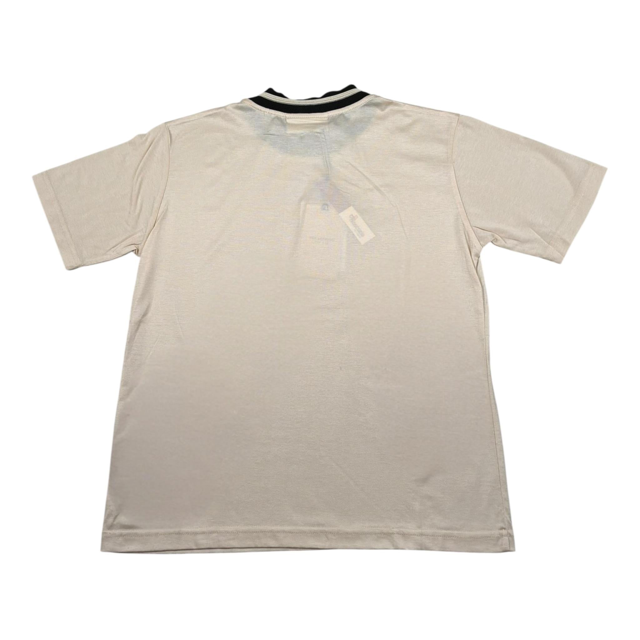 Yes London T-Shirt Girocollo Tinta Unita con Logo per Bambino JR2130X BEIGE YES LONDON 
