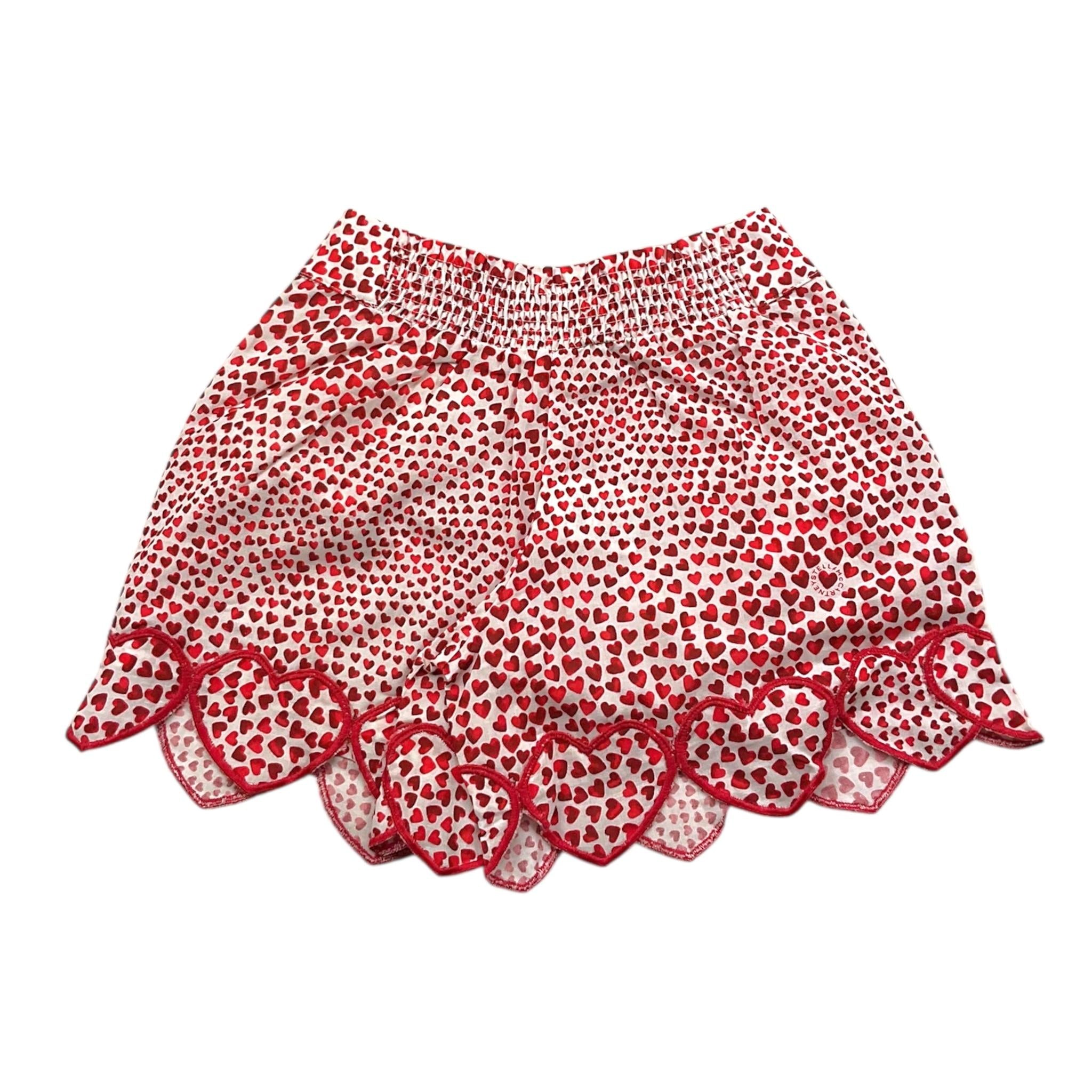 Stella Mccartney Short Bicolore con Fantasia Cuori per Bambina TU6C49 BIANCO/ROSSO STELLA McCARTNEY 