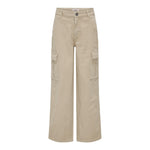 ONLY pantalone tinta unita con tasconi modello a palazzo Beige per Bambina 15304049 BEIGE ONLY 