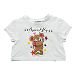 Marc Ellis T-Shirt Tinta Unita con Stampa per Bambina JMJTS17381 BIANCO MARC ELLIS 