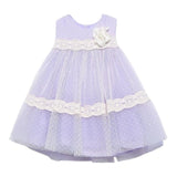 Abel & Lula Abito Cerimonia Tinta Unita con Tulle Giromanica per Bambina 5016J LILLA ABEL & LULA 