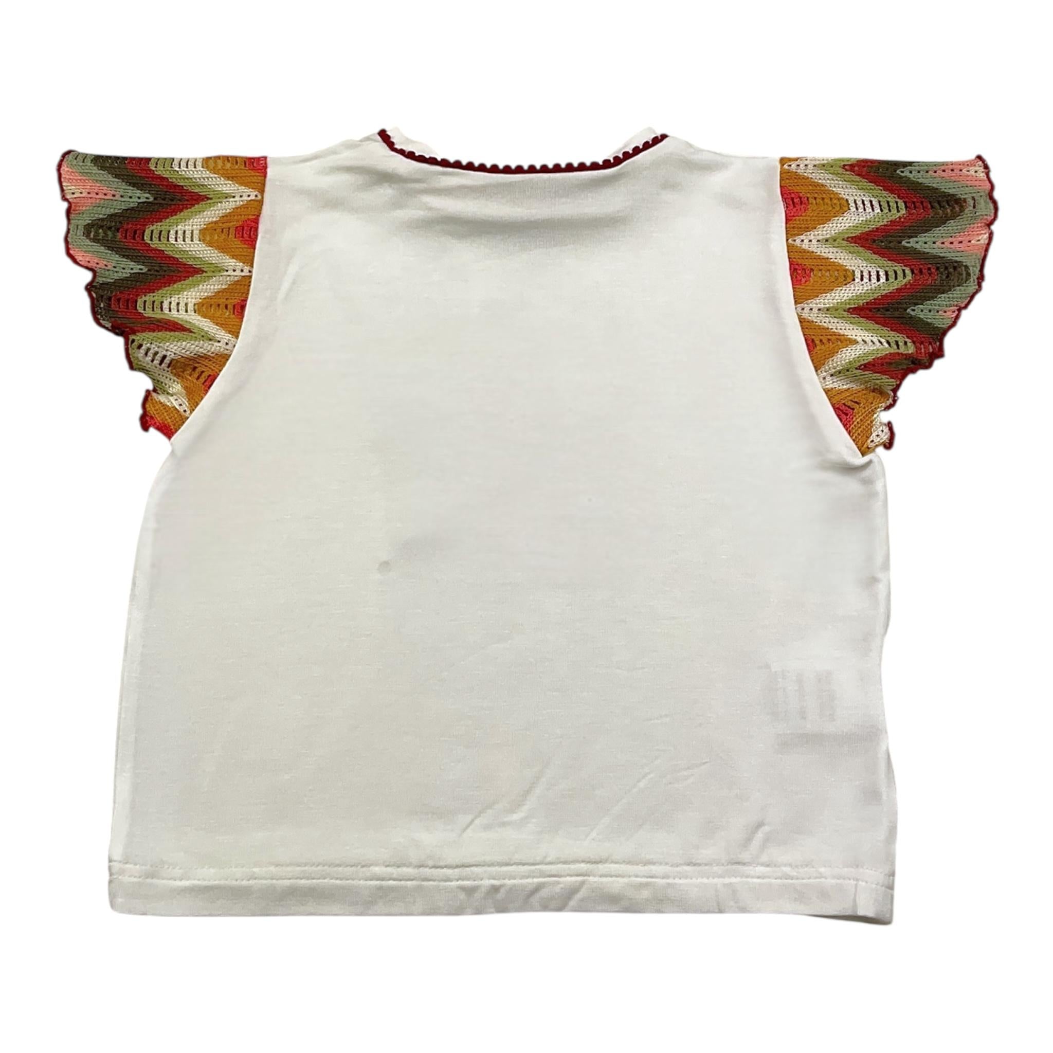 La Stupenderia Canotta Tinta Unita con Maniche In Contrasto per Bambina TJMG72 BIANCO LA STUPENDERIA 