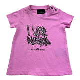 John Richmond T-Shirt Girocollo Tinta Unita con Logo per Neonata RIP26057TS ROSA JOHN RICHMOND 