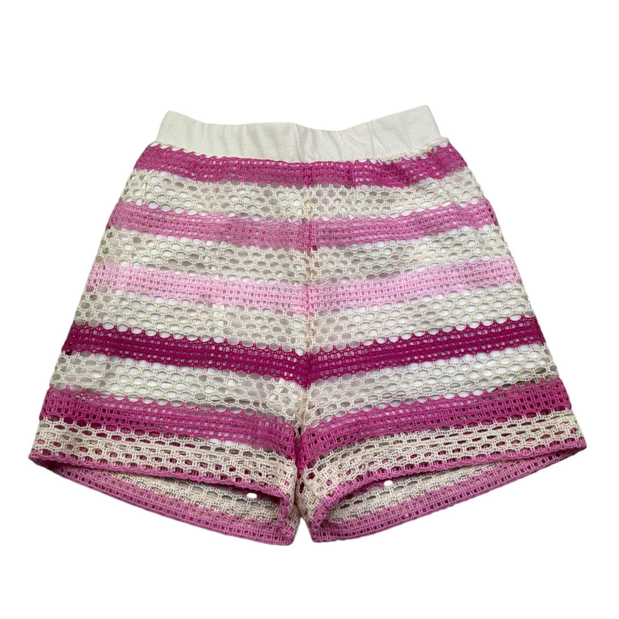 Please Short Fantasia A Righe per Bambina REA2231G72 BEIGE/FUXIA PLEASE 