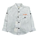 Siviglia Camicia Manica Lunga Tinta Unita con Collo Coreano per Neonato SVNSH17275 BIANCO SIVIGLIA 
